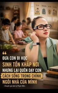Đưa con đi học sinh tồn khắp nơi nhưng lại quên dạy con cách sống trong chính ngôi nhà của mình